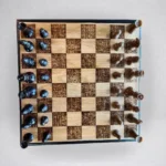 Tablero de Ajedrez Artesanal con Piezas de Café
